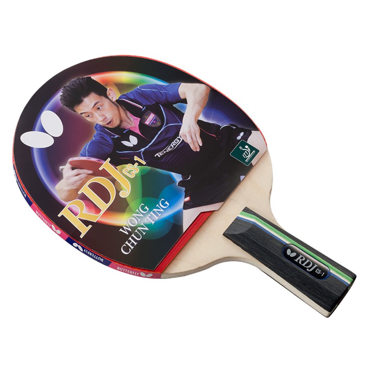 Butterfly RDJ CS-1 Penhold Racket: Pre-Assembled Racket